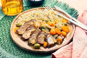 Canard aux olives et aux carottes