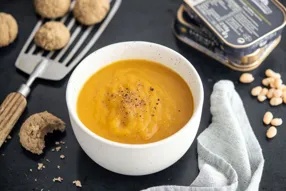 Velouté aux trois légumes et boulettes de sardines