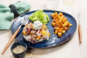 Tartare de salade de la mer, orange et chantilly à l'aneth