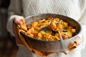 Gratin de butternut et béchamel au curry