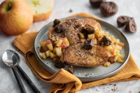 Pain perdu aux pommes et figues séchées