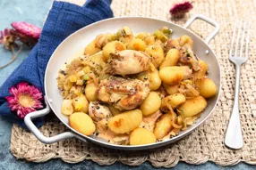 Gnocchis au poulet et poireau sauce Alfredo