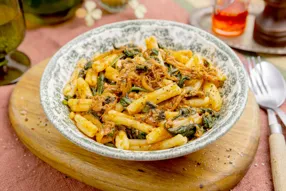 Casarecce all'arrabbiata et effiloché de porc