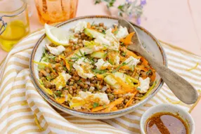 Salade de lentille et manouri à l'oriental
