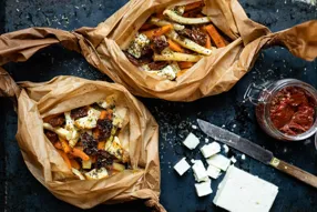 Papillotes de légumes d'automne à la féta AOP