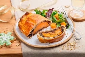 Wellington de butternut, champignons et fruits secs