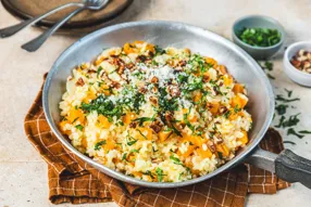 Risotto de butternut aux amandes fumées