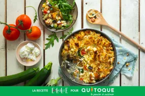 Crumble de légumes au chèvre frais (au piment)