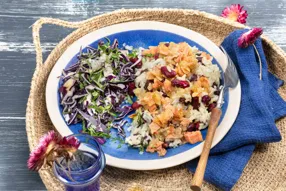 Arroz congri (riz cubain à la poitrine fumée, cumin et haricots rouges)