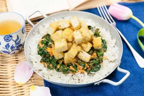 Palak tofu (mijoté indien aux épinards)