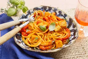 Tofu all'arrabiata pimenté et basilic