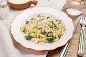 Spätzles aux épinards, ricotta, citron et parmesan