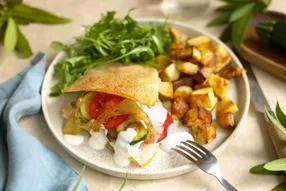 Millefeuilles de légumes (fenouil, courgette, tomate)