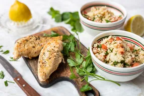 Filet de poulet grillé et taboulé libanais