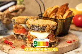 Aubergines façon burger à l'effiloché de porc