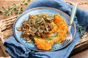 Sauté de pleurotes et d'oignon caramélisé au whisky