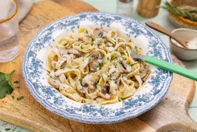 Tagliatelles forestières à la crème de cèpes