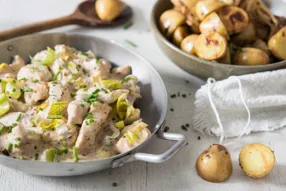 Dinde crémeuse à la moutarde au piment d'Espelette