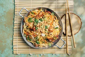 Yaki udon à la poitrine fumée