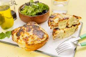Croque-Monsieur au jambon végétal et gouda