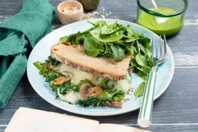 Croque-monsieur forestier à l’Ossau-Iraty et pesto de cerfeuil