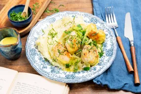 Poulet et crème fumée au poireau et parmesan