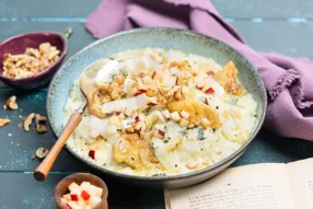 Risotto de poulet aux endives, à la fourme d'Ambert et noix