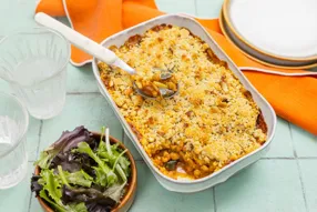 Crumble sarrasin d'aubergine et de lentilles au ras-el-hanout