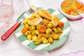 Katsu curry de gnocchis et nuggets végétaux