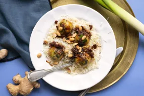 Boulettes à l'okara sauce teriyaki