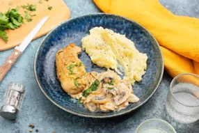 Suprême végétal à la forestière (sauce aux champignons de Paris)