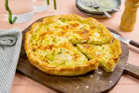 Tarte aux poireaux, tomme franc-comtoise et thym citron