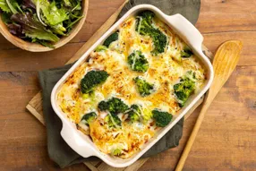 Gratin de brocoli et pommes de terre à la tomme franc-comtoise