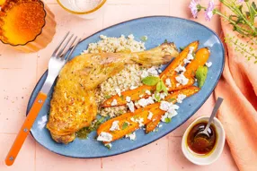 Poulet et carottes rôties à la féta