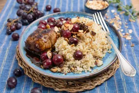 Paupiette de dinde, raisins noirs et amandes