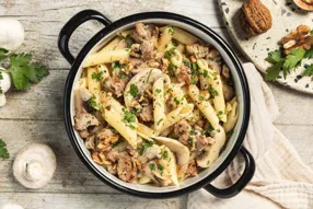 One pot pasta forestier au porc