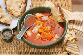 Soupe de poisson blanc (selon arrivage) et céleri branche à l'italienne