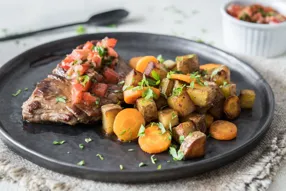 Steaks de boeuf et pico de gallo aux épices Mexico